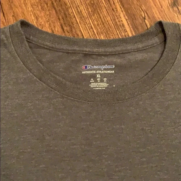 Champion Men’s Long Sleeve Logo Jersey T Shirt Gray - Picture 4 of 8